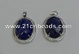 NGP6363 25*30mm oval lapis lazuli pendants wholesale