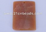 NGP637 5pcs 33*45mm rectangle red aventurine gemstone pendants