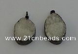 NGP6394 25*30mm - 35*40mm freeform druzy agate gemstone pendants