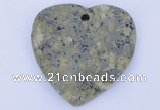 NGP641 5pcs 50*50mm heart kambaba jasper gemstone pendants