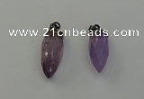 NGP6432 12*24mm - 15*30mm faceted bullet amethyst pendants