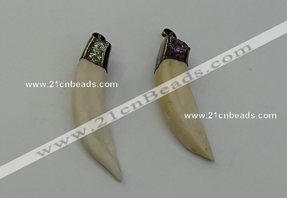 NGP6490 14*55mm - 12*60mm horn wolf tooth pendants wholesale