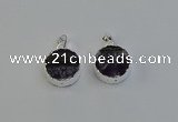 NGP6493 20mm - 22mm coin druzy amethyst pendants wholesale