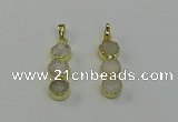 NGP6528 10*32mm druzy agate gemstone pendants wholesale