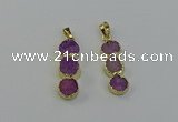 NGP6531 10*32mm druzy agate gemstone pendants wholesale