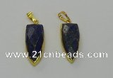 NGP6564 12*35mm - 15*40mm arrowhead lapis lazuli pendants