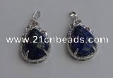 NGP6623 22*30mm faceted teardrop lapis lazuli gemstone pendants