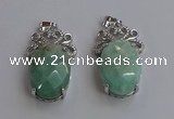 NGP6636 18*25mm faceted oval amazonite gemstone pendants