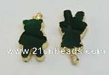 NGP6664 22*38mm Animal or V-shaped agate gemstone pendants