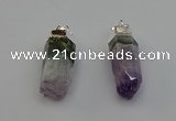 NGP6680 12*25mm - 12*30mm sticks druzy amethyst pendants