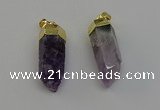 NGP6681 12*25mm - 12*30mm sticks druzy amethyst pendants