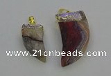 NGP6705 15*30mm - 20*40mm horn agate gemstone pendants