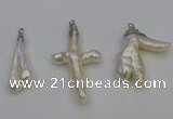 NGP6710 10*25mm - 20*45mm freeform pearl pendants wholesale