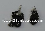 NGP6723 30*40mm - 40*55mm freeform plated druzy agate pendants