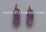 NGP6733 13*40mm sticks amethyst gemstone pendants wholesale