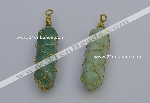 NGP6744 13*40mm sticks amazonite gemstone pendants wholesale