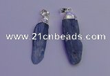 NGP6757 10*35mm - 15*45mm freeform blue kyanite pendants