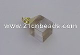 NGP6760 15*22mm cube white crystal gemstone pendants wholesale