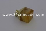 NGP6763 15*22mm cube citrine gemstone pendants wholesale