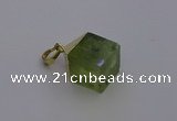 NGP6770 15*22mm cube green qutilated quartz pendants wholesale