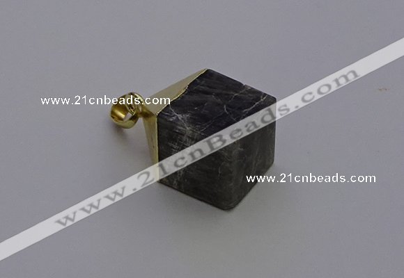 NGP6776 15*22mm cube labradorite gemstone pendants wholesale