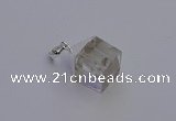 NGP6780 15*22mm cube white crystal gemstone pendants wholesale