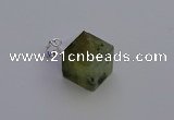 NGP6790 15*22mm cube green qutilated quartz pendants wholesale