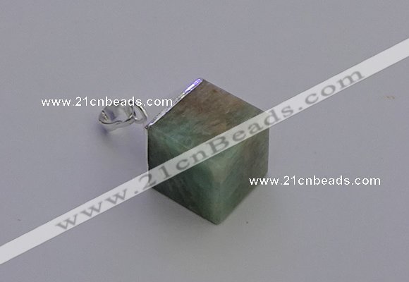 NGP6792 15*22mm cube amazonite gemstone pendants wholesale