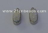 NGP6895 10*22mm - 12*25mm freeform plated druzy quartz pendants