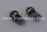 NGP6957 12*20mm - 10*25mm freeform amethyst pendants wholesale