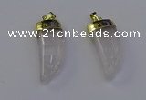 NGP6992 12*40mm - 15*45mm horn white crystal pendants wholesale