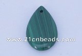 NGP700 15*25mm flat teardrop natural malachite gemstone pendant