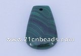 NGP702 20*30mm trapezoid natural malachite gemstone pendant