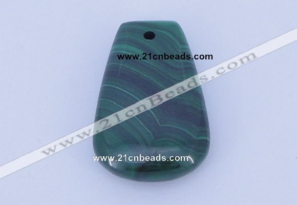 NGP702 20*30mm trapezoid natural malachite gemstone pendant