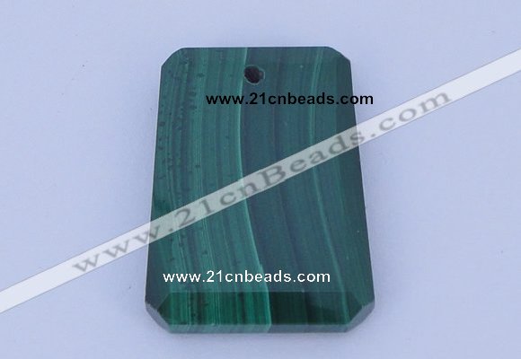 NGP703 20*30mm trapezoid natural malachite gemstone pendant