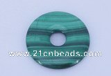 NGP704 30mm natural malachite gemstone donut pendant