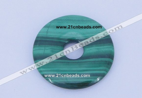 NGP704 30mm natural malachite gemstone donut pendant