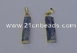 NGP7045 8*32mm - 10*30mm rectangle blue kyanite pendants