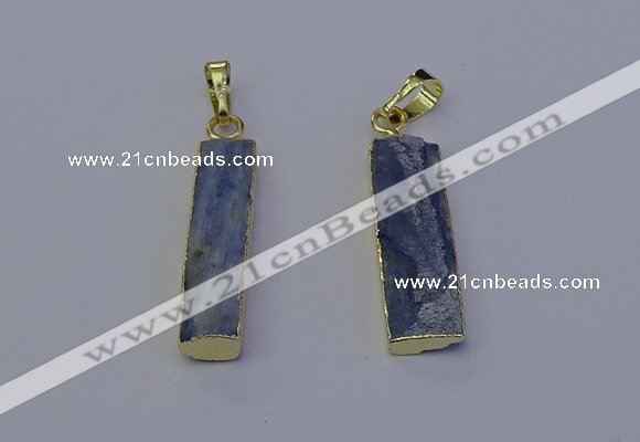 NGP7045 8*32mm - 10*30mm rectangle blue kyanite pendants