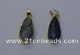 NGP7046 12*25mm - 13*28mm flat teardrop blue kyanite pendants