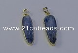 NGP7049 13*35mm - 14*40mm flat teardrop blue kyanite pendants