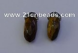 NGP7069 12*30mm - 15*35mm faceted bullet yellow tiger eye pendants