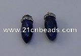 NGP7073 12*30mm - 15*35mm faceted bullet lapis lazuli pendants