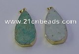 NGP7135 25*50mm - 28*55mm freeform amazonite gemstone pendants