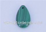 NGP714 12*20mm flat teardrop natural malachite gemstone pendant