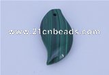 NGP715 15*37mm marquise natural malachite gemstone pendant