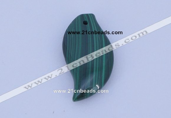 NGP715 15*37mm marquise natural malachite gemstone pendant