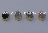 NGP7165 12*15mm plated druzy agate pendants wholesale