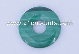 NGP718 8*25mm natural malachite gemstone donut pendant