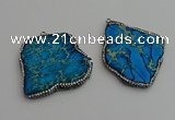 NGP7229 30*50mm - 40*60mm freeform sea sediment jasper pendants